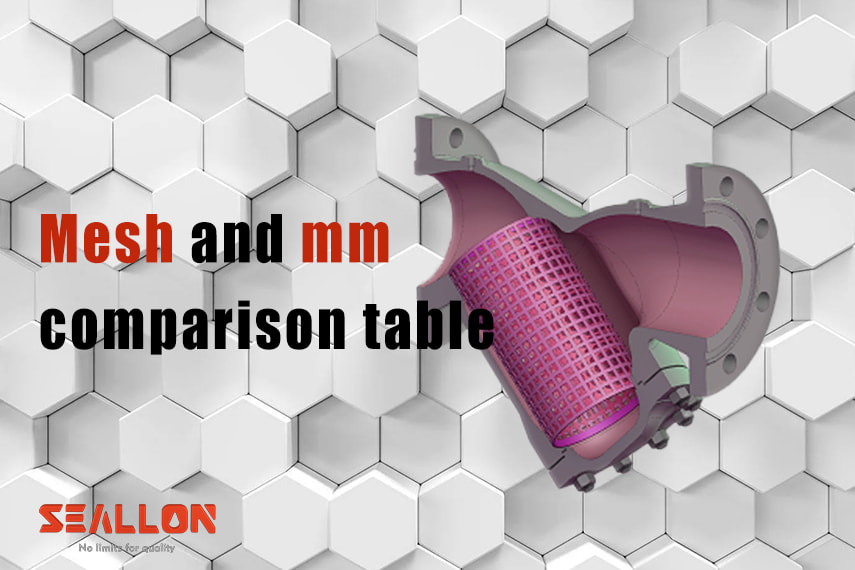Research: Y-shaped filter mesh & millimeter comparison table